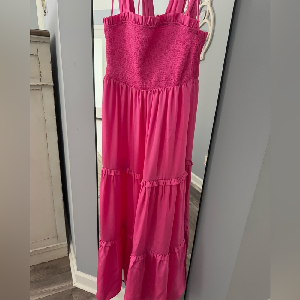 Pink express maxi dress size small
